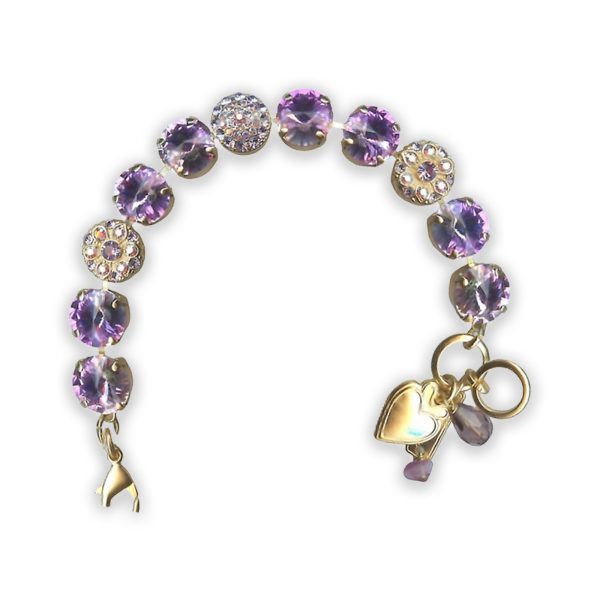 Bracelet by Mariana My Treasures Coll. Sophisticated Vitral Light & Violet Swarovski Crystals