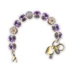 Bracelet by Mariana My Treasures Coll. Sophisticated Vitral Light & Violet Swarovski Crystals - Image 3