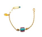 Bracelet By Mariana Woman Adorable Turquoise, Fuchsia and Topaz Swarovski Crystals