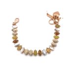 Bracelet by Mariana My Treasures Coll. Fab Marquise-Cut White Howlite, Riverstone, White Shell, & Aventurine Mineral Swarovski Crystals