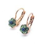 Earrings by Mariana Atlantis Under The Sea Coll. Dainty Erinite & Navy Pearl Swarovski Crystals - Image 2