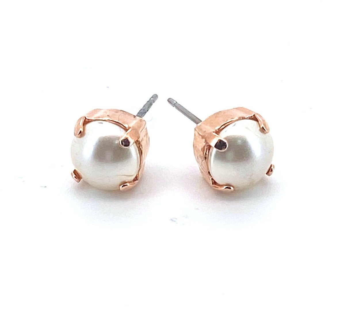E-1440-139-RG2 (1) Earrings by Mariana My Treasures Coll. Simply Elegant Cream Pearl Swarovski Crystals - Image 1