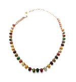 Necklace By Mariana Woman Elegant Yellow Jasper and White Howlite Minerals