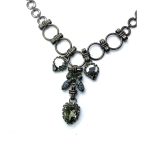 Necklace by Mariana Black Diamond Coll. Sophisticated Jet, Jet Hematite, & Black Diamond Swarovski Crystals - Image 2