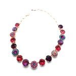 Necklace By Mariana Sorbet Coll. Indian Pink, Rose, & Blue Zircon Swarovski Crystals - RG