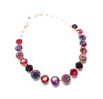 Necklace By Mariana Sorbet Coll. Indian Pink, Rose, & Blue Zircon Swarovski Crystals - RG - Image 2