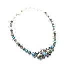Necklace By Mariana Woman Gorgeous Rose and Smoked Grey Swarovski Crystals - Image 2
