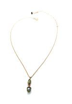 Necklace by Mariana My Treasures Coll. Adorable Dalmatian Jasper & Smoky Quartz Mineral Swarovski Crystals - Image 2