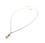 Necklace by Mariana My Treasures Coll. Timeless Pearl & Riverstone Mineral Swarovski Crystals - Image 3