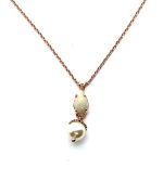 Necklace by Mariana My Treasures Coll. Timeless Pearl & Riverstone Mineral Swarovski Crystals