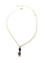 Necklace by Mariana My Treasures Coll. Exquisite Blue Goldstone & Olivine Mineral Swarovski Crystals - Image 2