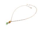 Necklace by Mariana My Treasures Coll. Beautiful Yellow Jasper & Apple Quartz Mineral Swarovski Crystals - Image 3