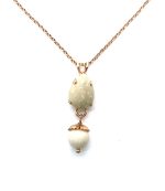 Necklace By Mariana My Treasures Coll. Lovely Riverstone Mineral Swarovski Crystals