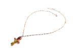 Necklace by Mariana My Treasures Coll. Alluring Rhodonite, Coral, Yellow Jasper, & Olivine Mineral Swarovski Crystals - Image 3