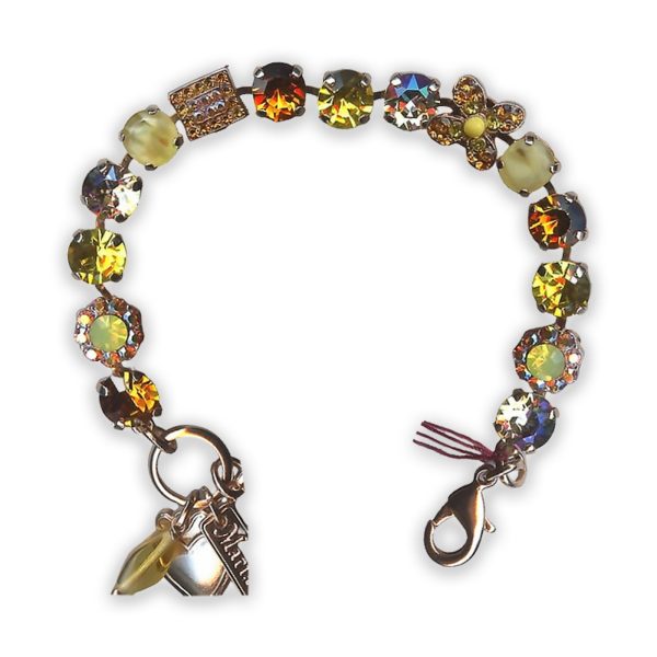 Bracelet by Mariana Nostalgia Coll. Exquisite Yellow and Clear Swarovski Crystals