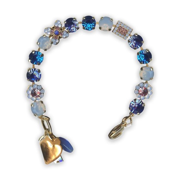 Bracelet by Mariana Songbook Coll. Elegant in Blue Swarovski Crystals