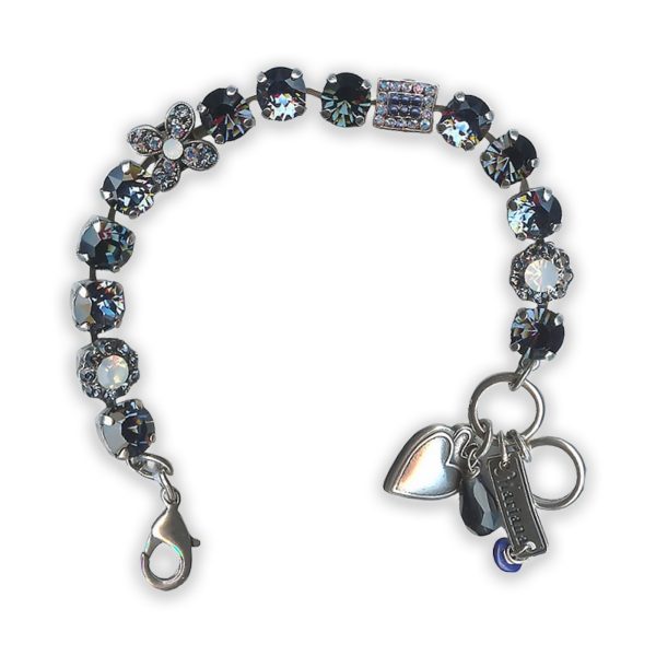 Bracelet by Mariana Songbook Coll. Glamorous Montana Blue and White Opal Swarovski Crystals