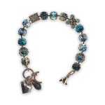 Bracelet by Mariana Winter Wonderland Coll. Elegant Grey and Blue Swarovski Crystals