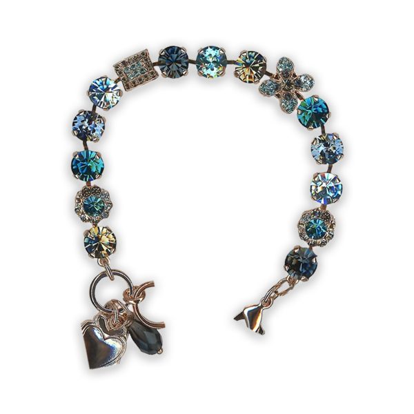 Bracelet by Mariana Winter Wonderland Coll. Elegant Grey and Blue Swarovski Crystals