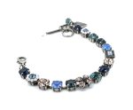 Bracelet By Mariana Woman Sophisticated Blue and Rose Swarovski Crystals - Image 5