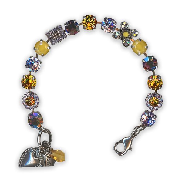 Bracelet by Mariana SOLIS Coll. Fab Yellows and Purples Swarovski Crystals