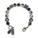Bracelet by Mariana SOLIS Coll. Elegant Jet and Green Swarovski Crystals - Image 5