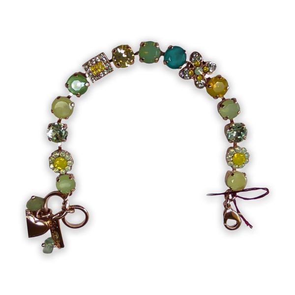Bracelet by Mariana SOLIS Coll. Beautiful Yellow and Green Swarovski Crystals