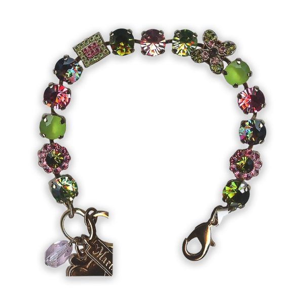 Bracelet by Mariana The Sweet Life Coll. Lovely Rose and Olivine Swarovski Crystals