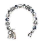 Bracelet by Mariana My Treasures Coll. Gorgeous Aquamarine and Pearl Swarovski Crystals - Image 3