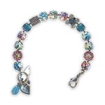 Bracelet by Mariana Nature Coll. Lovely Rose and Blue Swarovski Crystals - Image 3