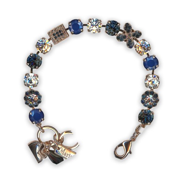 Bracelet by Mariana Spring 2019 Coll. Elegant Montana and Peach Swarovski Crystals