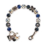 Bracelet by Mariana Spring 2019 Coll. Elegant Montana and Peach Swarovski Crystals - Image 3