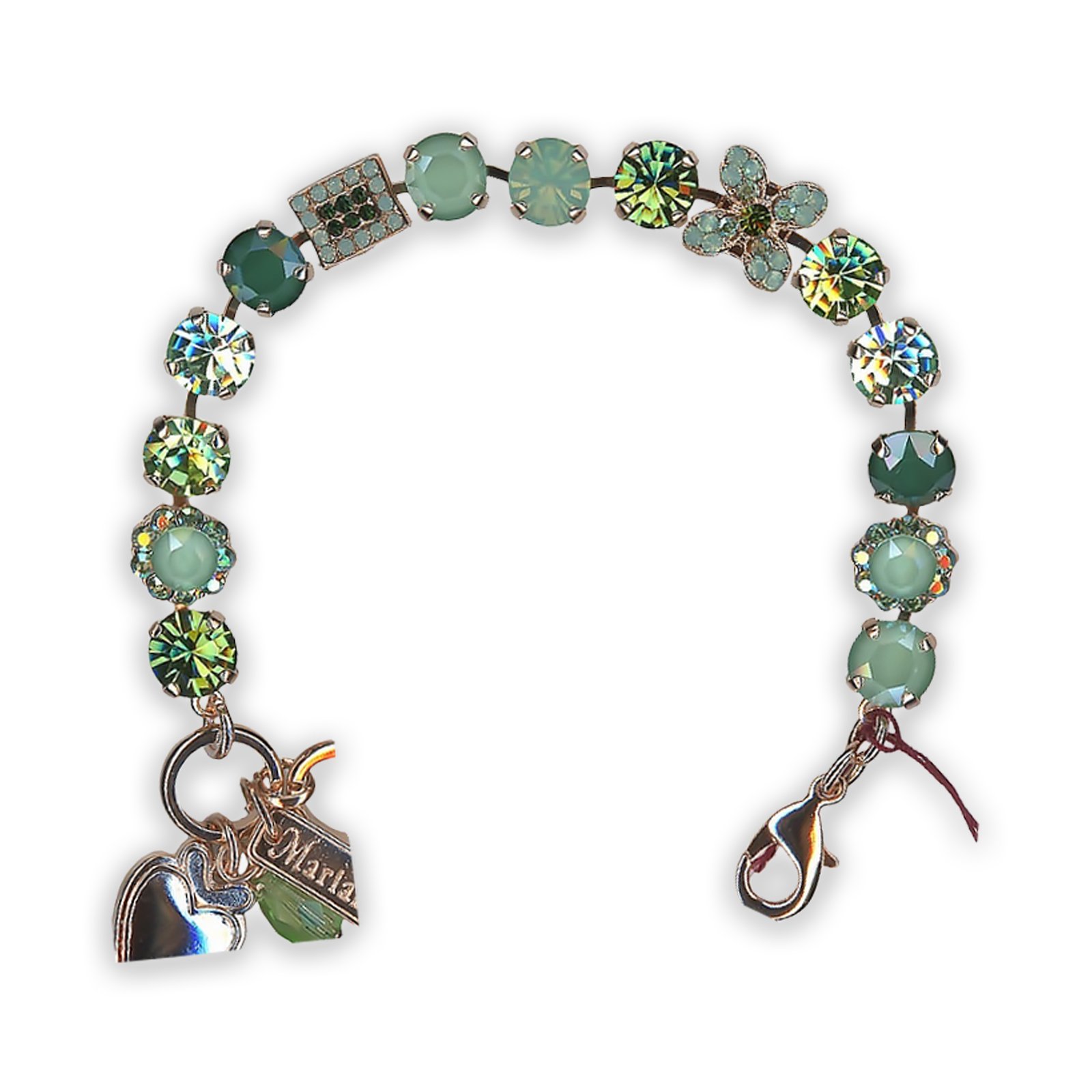 B-4068-2143-RG (1) Bracelet by Mariana Spring 2019 Coll. Beautiful Green Swarovski Crystals - Image 1