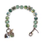 Bracelet by Mariana Spring 2019 Coll. Beautiful Green Swarovski Crystals - Image 3