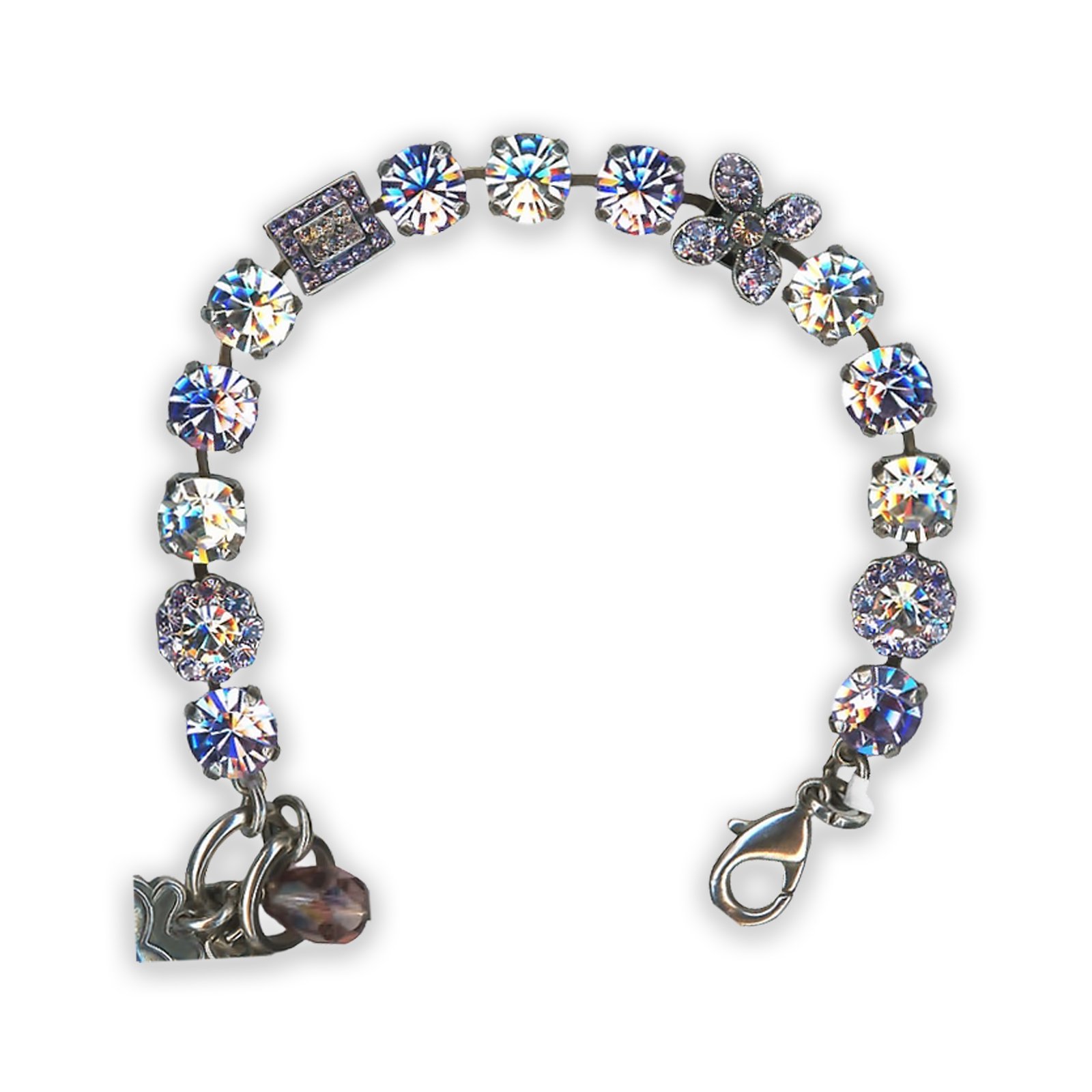 B-4068-371001-SP (1) Bracelet by Mariana My Treasures Coll. Beautiful Violet and Clear Swarovski Crystals - Image 1