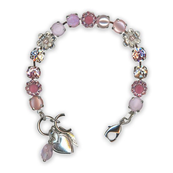 Bracelet by Mariana Joy Of Life Coll. Lovely Synthetic Opal Mineral and Pink Swarovski Crystals