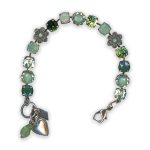 Bracelet by Mariana Spring 2019 Coll. Adorable Synthetic Opal and Green Swarovski Crystals - Image 2