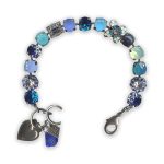 Bracelet by Mariana Silk Road Coll. Fab Lapis Lazuli Mineral and Blue Swarovski Crystals - Image 3