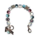 Bracelet by Mariana Cocktail Hour Coll. Sassy Turquoise Mineral and Rose Swarovski Crystals - Image 2