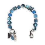 Bracelet by Mariana Africa Coll. Gorgeous Turquoise Mineral and Blue Swarovski Crystals - Image 3