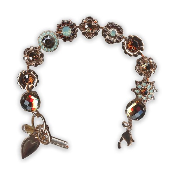 Bracelet by Mariana Silk Road Coll. Exquisite Brown and Pacific Opal Swarovski Crystals