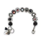 Bracelet by Mariana Silk Road Coll. Elegant Peach, Jet, and White Swarovski Crystals - Image 4