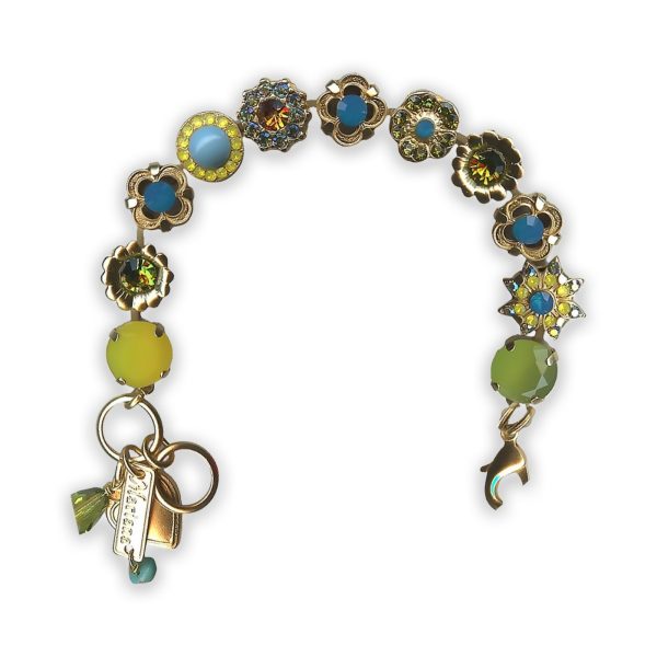 Bracelet by Mariana Songbook Coll. Adorable Yellows and Blues Swarovski Crystals