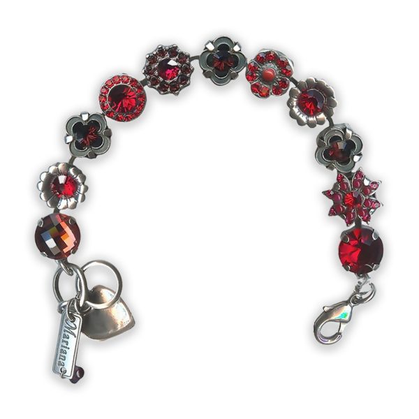 Bracelet by Mariana Songbook Coll. Stunning Red Swarovski Crystals