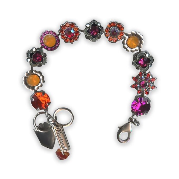 Bracelet by Mariana Songbook Coll. Sassy Orange and Pink Swarovski Crystals
