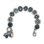 Bracelet by Mariana Winter Wonderland Coll. Elegant Blue Swarovski Crystals
