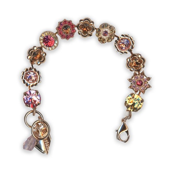 Bracelet by Mariana Winter Wonderland Coll. Lovely Pink and Golden Swarovski Crystals