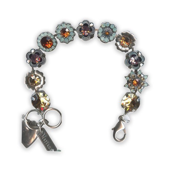 Bracelet by Mariana My Treasures Coll. Adorable Pacific Opal and Golden Swarovski Crystals