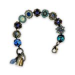 Bracelet by Mariana Ambrosia Coll. Elegant Blues and Greens Swarovski Crystals