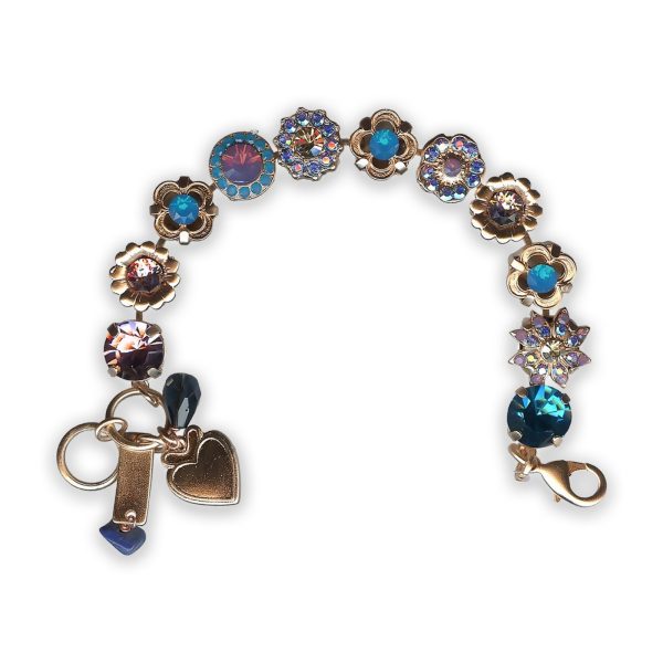 Bracelet by Mariana Inspiration Coll. Lovely Blues and Purple Swarovski Crystals
